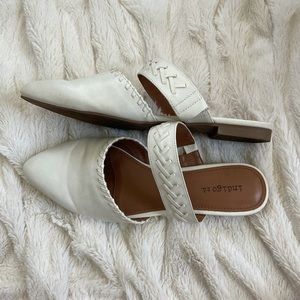 Off-White Braided Mule Flat - Size 8